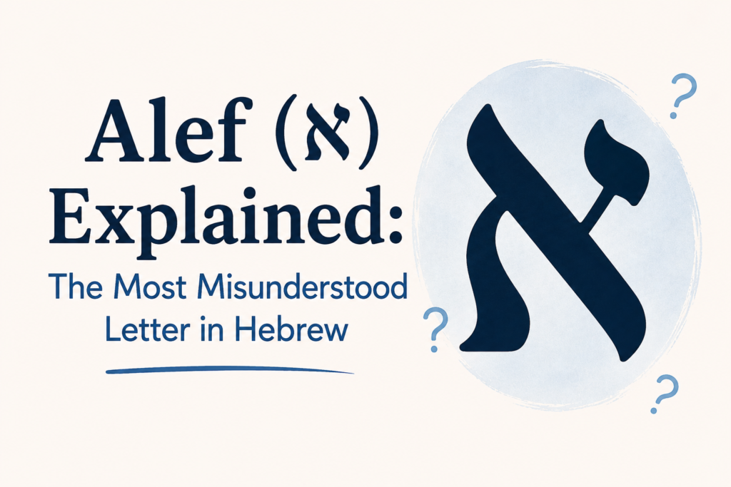 Alef (א) Explained: The Most Misunderstood Letter in Hebrew